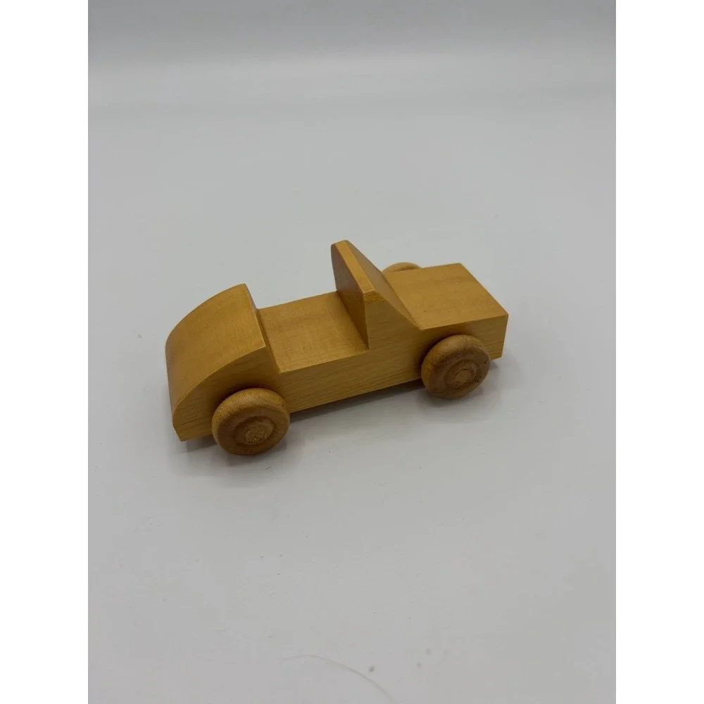 Vintage Handmade Old Model Wooden Car Handcrafted Classical‎ Rolling Toy 4.5